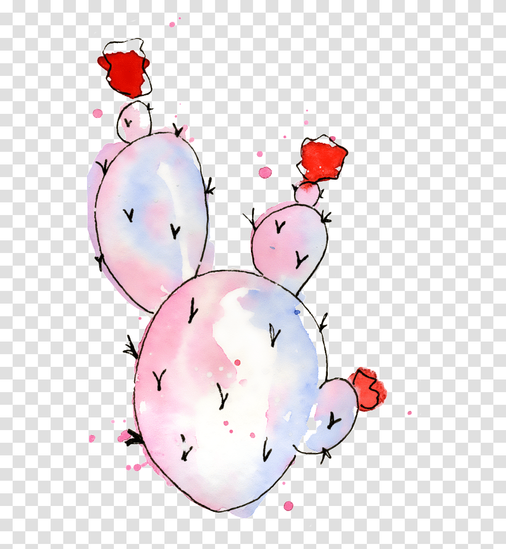 Pink Blue Cactus Watercolor Hand Painted Cactus Cartoon Pink, Snowman, Winter, Outdoors, Nature Transparent Png