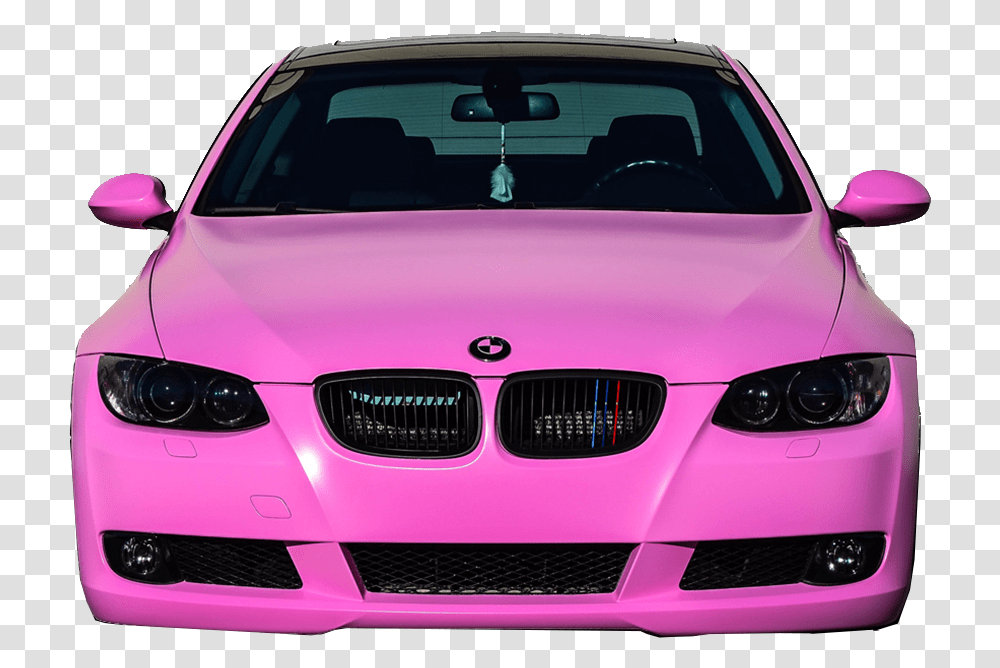 Pink Bmw, Car, Vehicle, Transportation, Windshield Transparent Png