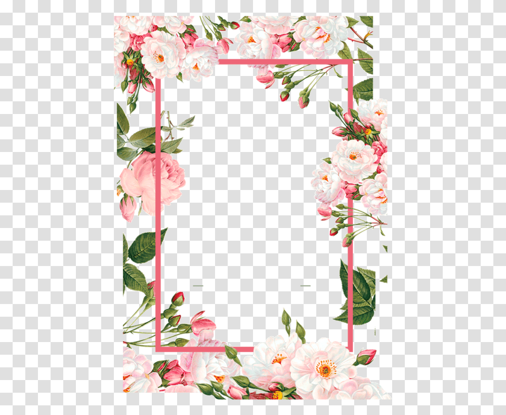 Pink Border Clipart Floral Frames Vector, Plant, Flower, Blossom, Floral Design Transparent Png