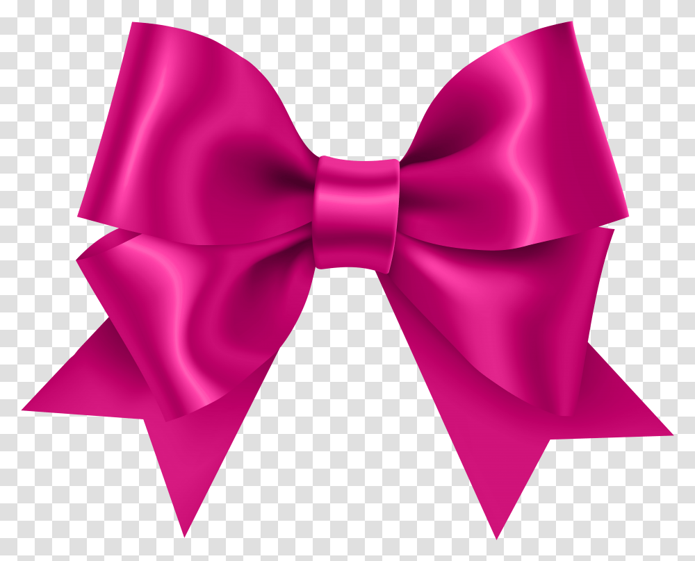 Pink Bow Ribbon, Tie, Accessories, Accessory, Necktie Transparent Png