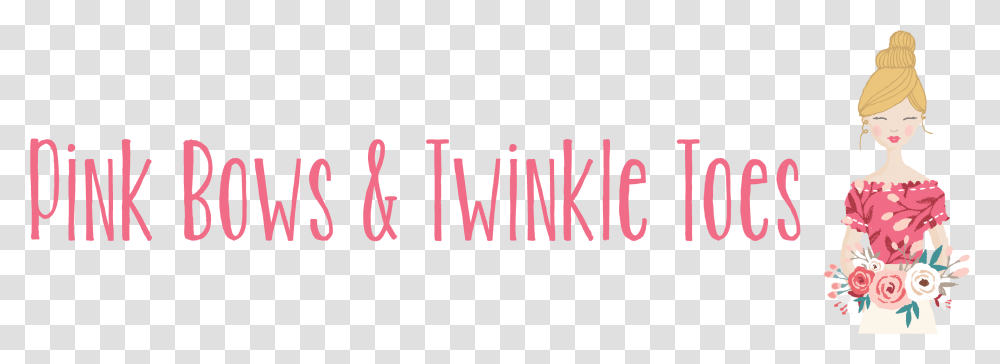 Pink Bows Amp Twinkle Toes Calligraphy, Alphabet, Person, Human Transparent Png