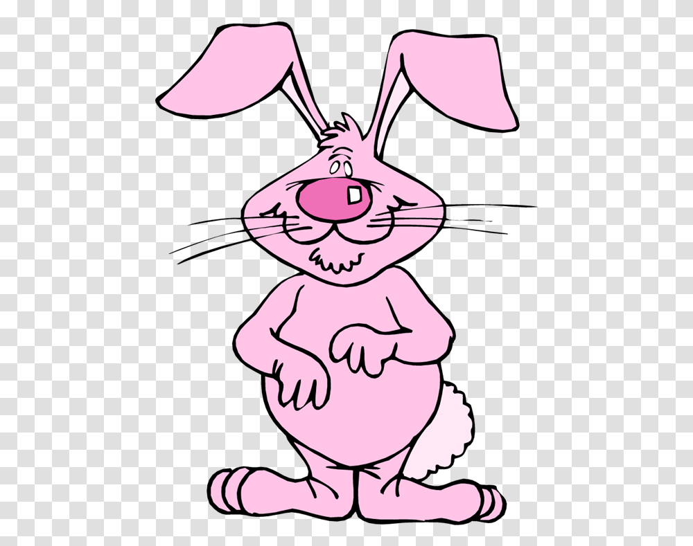 Pink Bunny Ears Clipart Cartoon Rabbit Face Pink, Plant, Flower, Blossom, Plot Transparent Png