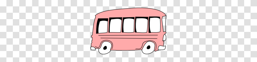 Pink Bus Clip Art, Minibus, Van, Vehicle, Transportation Transparent Png