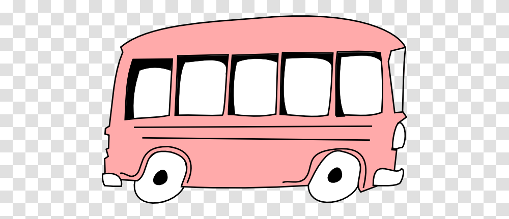 Pink Bus Clip Art, Van, Vehicle, Transportation, Minibus Transparent Png
