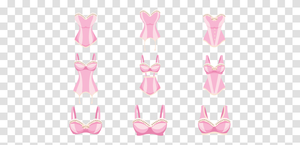 Pink Bustier Icons Vector Monokini, Lingerie, Underwear, Apparel Transparent Png