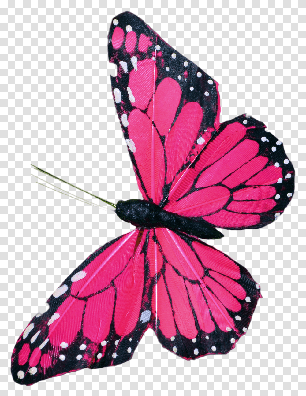 Pink Butterfly Clip Art Pink Butterfly Flying, Insect, Invertebrate, Animal, Monarch Transparent Png