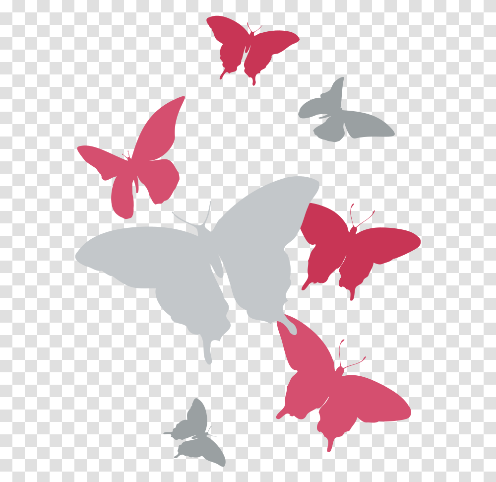 Pink Butterfly Clipart, Floral Design, Pattern, Stencil Transparent Png