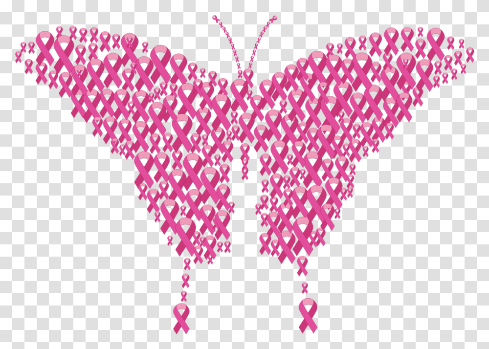 Pink Butterfly Symmetry Clipart Butterfly Breast Cancer Ribbon, Armor, Chain Mail, Heart, Accessories Transparent Png