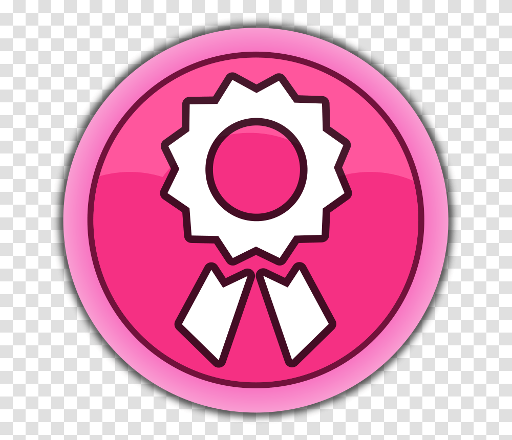 Pink Button Achievements Game Button Achievements, Logo, Trademark, Badge Transparent Png