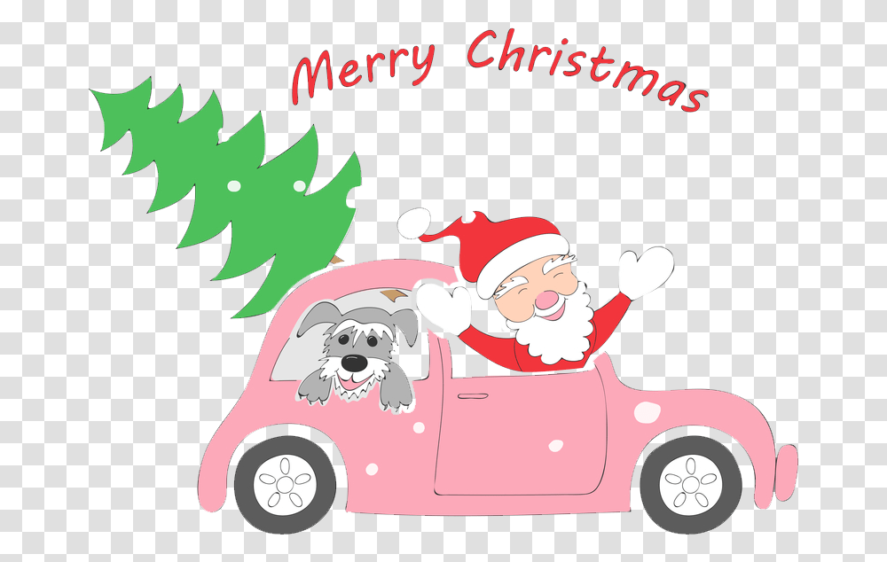 Pink Car Christmas Car Images Cartoon, Transportation, Vehicle, Dog Transparent Png