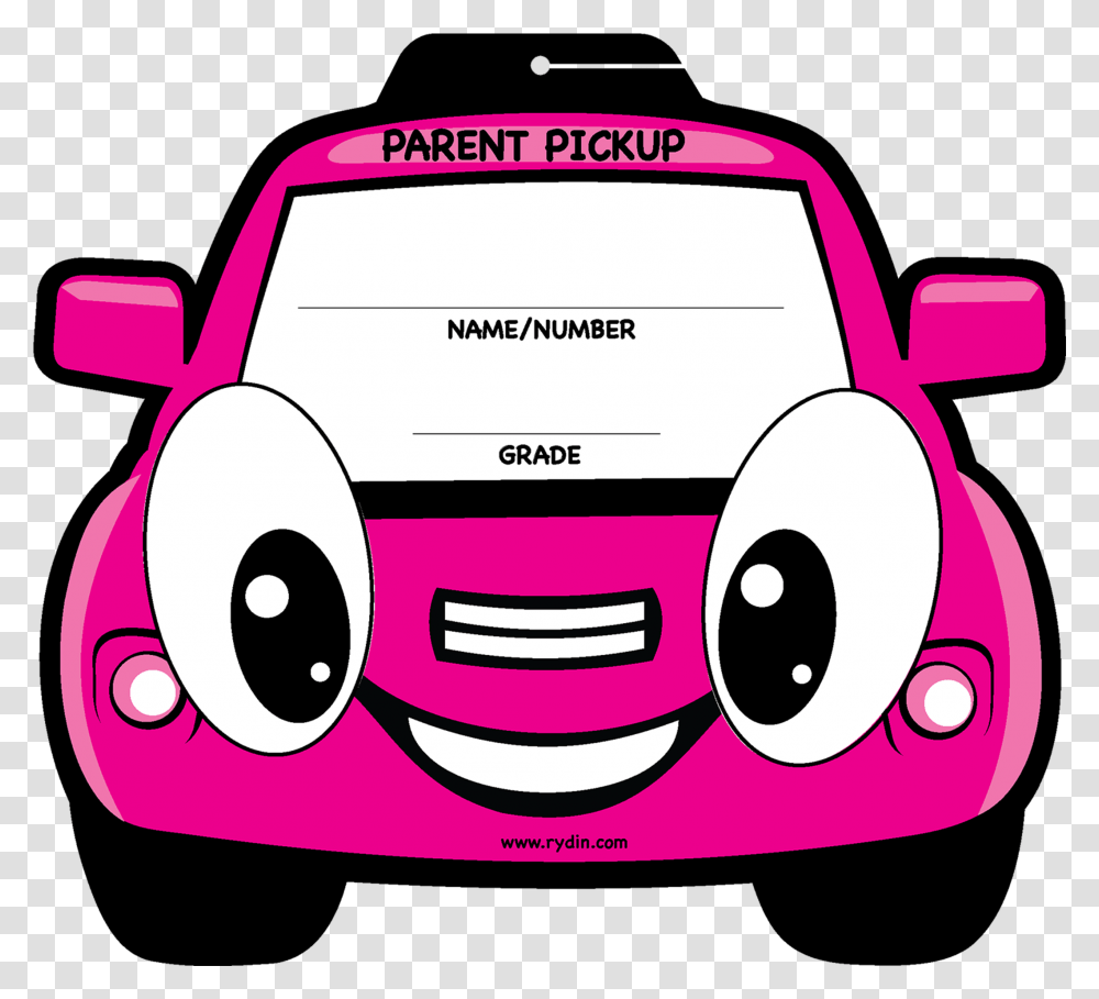 Pink Car Parent Pick Up Tags, Vehicle, Transportation, Electronics, Sports Car Transparent Png
