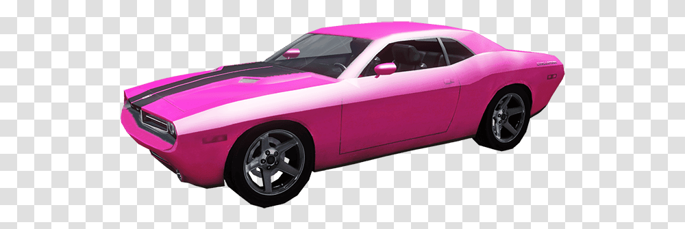 Pink Car Picture Pink Dodge Challenger, Vehicle, Transportation, Wheel, Machine Transparent Png