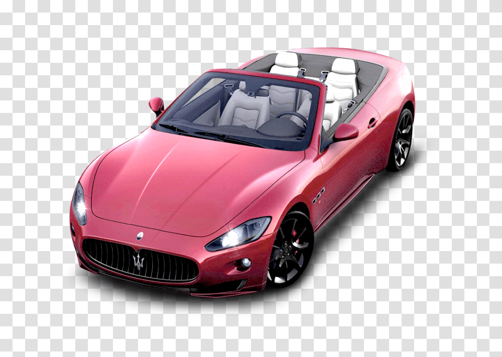 Pink Car Picture Red Maserati Sports Car, Vehicle, Transportation, Automobile, Convertible Transparent Png