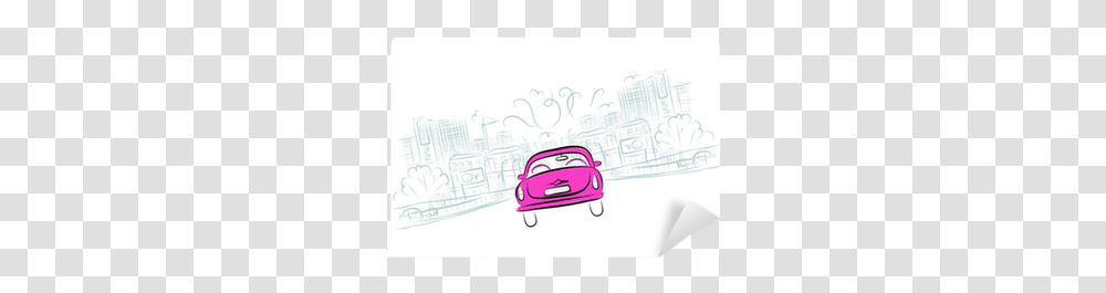 Pink Car Sketch, Drawing, Art, Text, Doodle Transparent Png