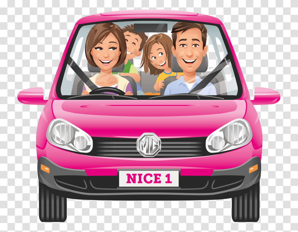 Pink Car We There Yet Kids, Vehicle, Transportation, Person, Driving Transparent Png
