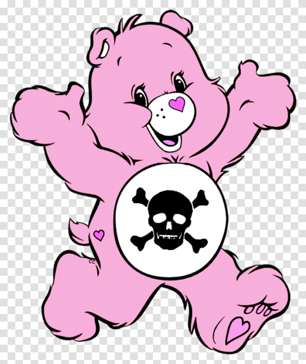 Pink Carebear Gore Aesthetic Freetoedit Clipart Cartoon Care Bear Yellow, Head, Performer, Bird, Animal Transparent Png