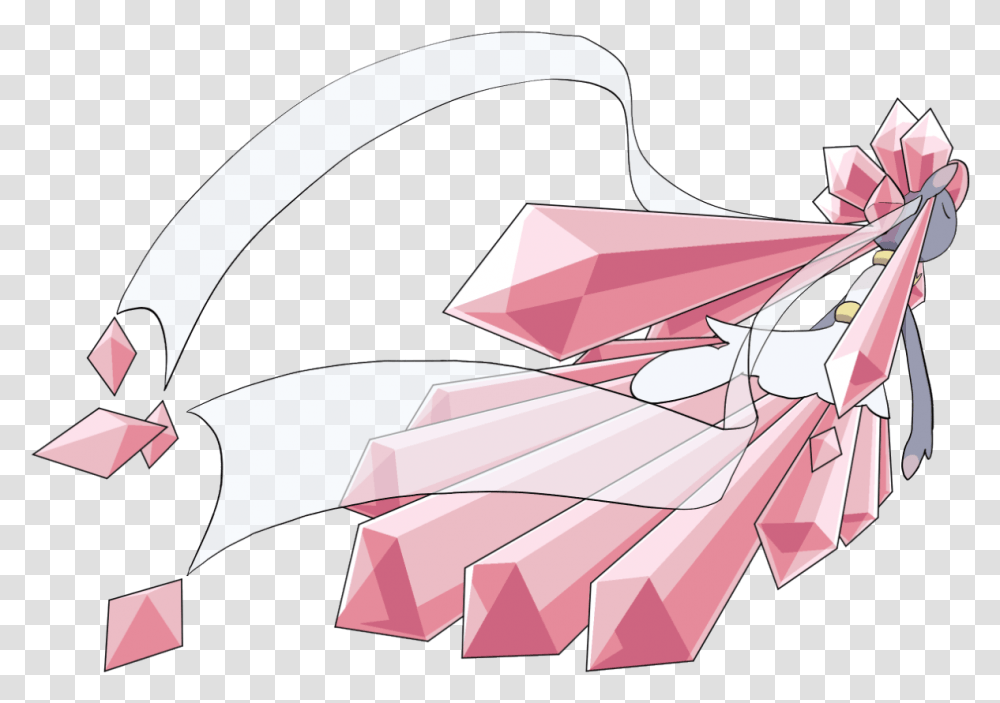 Pink Cartoon Fashion Accessory Joint Pokemon Mega Diancie, Floral Design, Manga Transparent Png