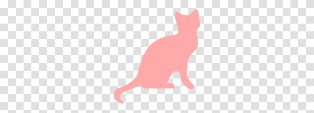 Pink Cat Silhouette Clip Art, Pet, Mammal, Animal, Person Transparent Png