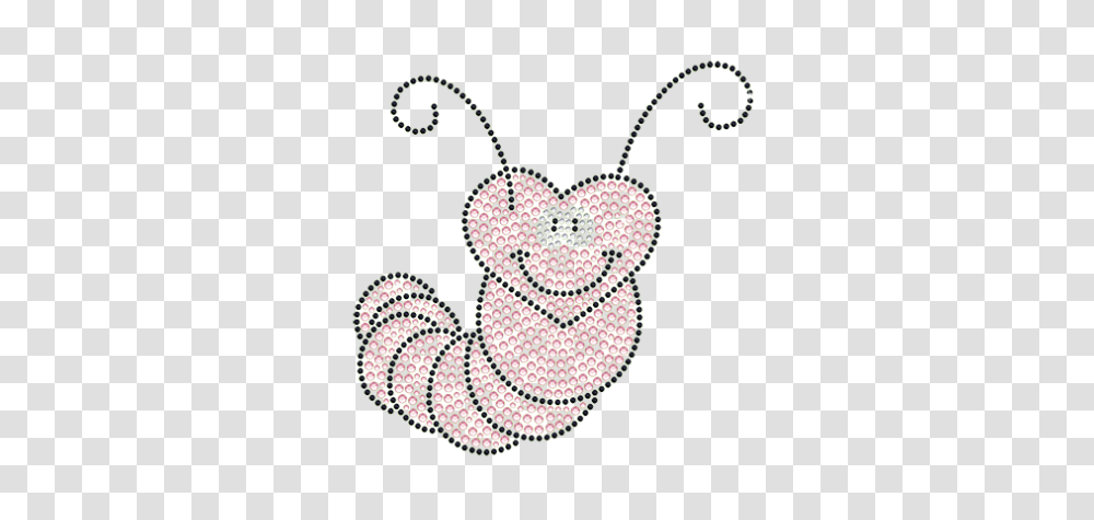 Pink Caterpillar With Rhinestone Combination, Plant, Heart, Accessories, Accessory Transparent Png