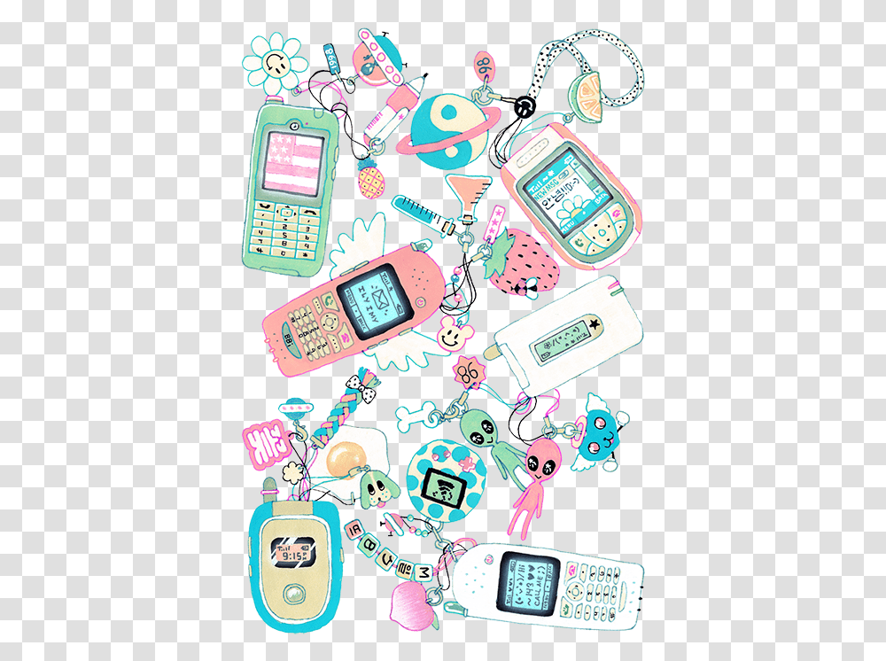 Pink Cellphone And Kawaii Image Redux Theme, Mobile Phone, Electronics, Cell Phone, Hand-Held Computer Transparent Png