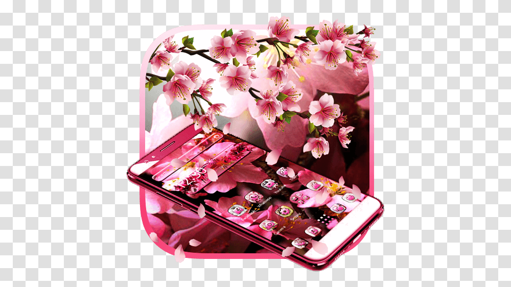 Pink Cherry Blossom Theme Apps On Google Play, Plant, Flower, Birthday Cake, Dessert Transparent Png