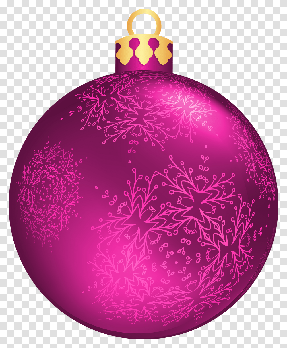 Pink Christmas Ball Clipart Pink Christmas Ball, Ornament, Lamp, Sphere, Pattern Transparent Png