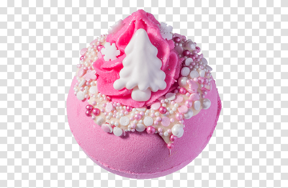 Pink Christmas Bath Blaster, Birthday Cake, Dessert, Food, Cream Transparent Png