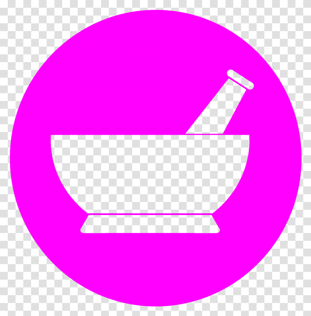Pink Circle Mortar And Pestle Merchandise Mortar And Pestle Pharmacy Logo, Trademark, Lighting, Ashtray Transparent Png