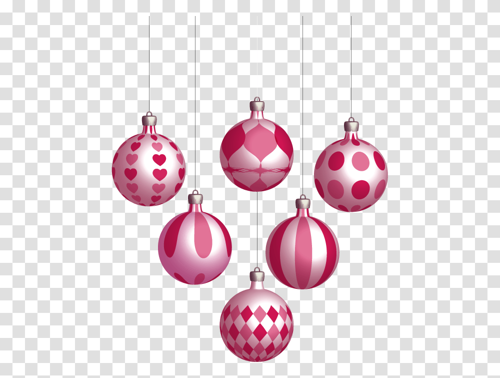 Pink Clipart Balls Christmas Balls Vectors Free, Ornament, Tree, Plant, Pattern Transparent Png