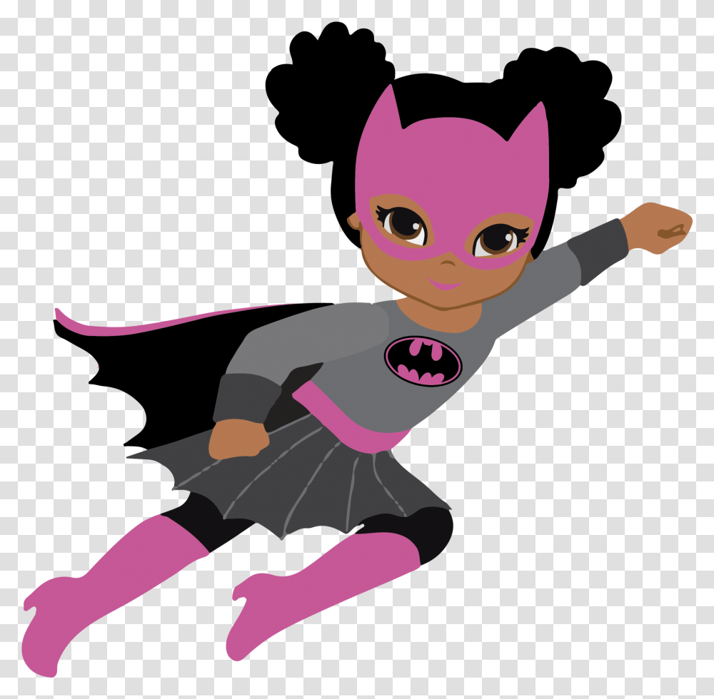Pink Clipart Batgirl Picture Pink Batgirl Clipart, Person, Toy, Leisure Activities, Graphics Transparent Png