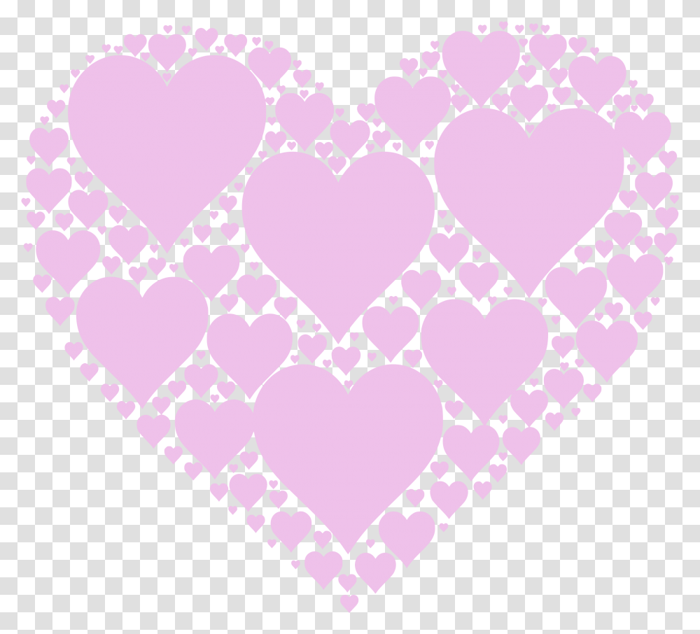Pink Clipart Heart Golden Heart On Black Background, Rug, Lace Transparent Png