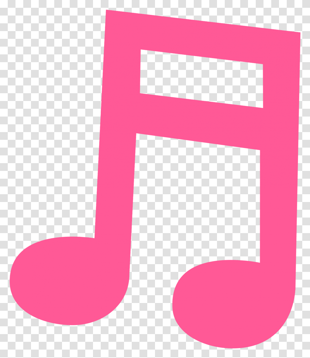 Pink Clipart Music Note Clipart Pink Music Note, Label, Alphabet Transparent Png