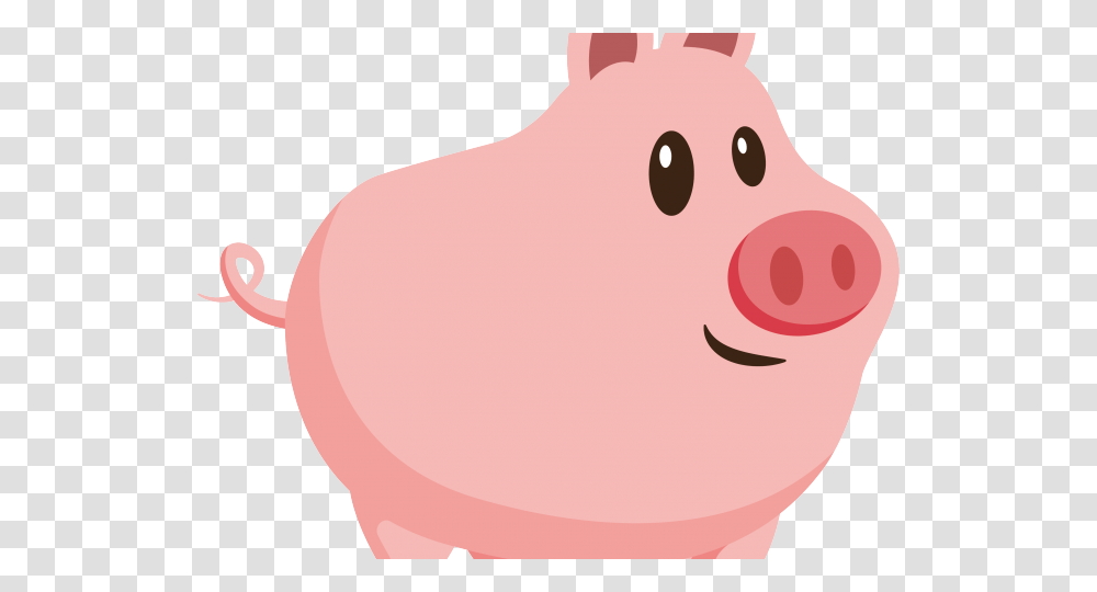 Pink Clipart Pigs Pig Cartoon, Mammal, Animal, Piggy Bank, Hog Transparent Png