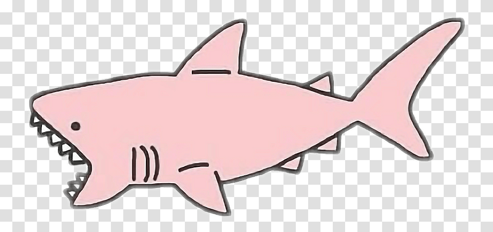 Pink Clipart Shark Tumblr Pink Stickers, Animal, Sea Life, Fish, Mammal Transparent Png