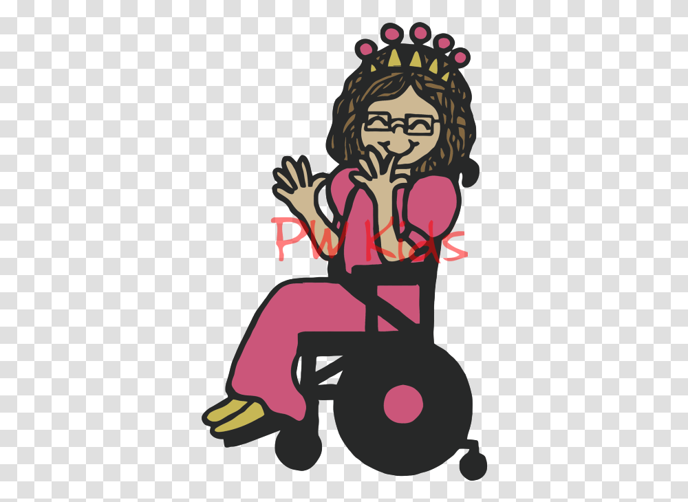 Pink Clipart Wheelchair Girl In Wheelchair Clipart, Face, Poster, Advertisement, Cushion Transparent Png