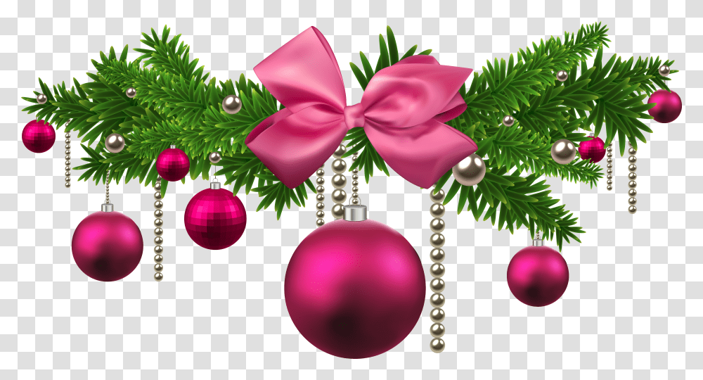 Pink Clipart Xmas Pink Christmas Balls Transparent Png