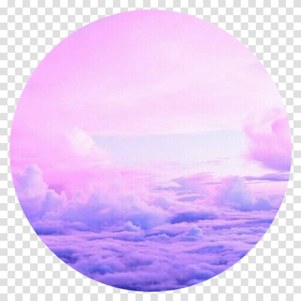 Pink Clouds Clipart Aesthetic Circle Clouds, Window, Outdoors, Sphere, Balloon Transparent Png