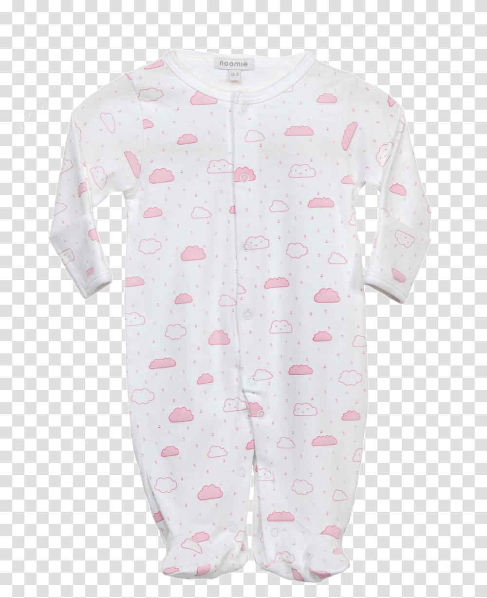 Pink Clouds Snap Footie Nightwear, Clothing, Apparel, Pajamas, Shirt Transparent Png