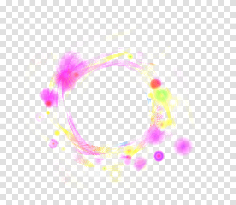 Pink Color Effect Circle Image Effect Colour Light, Doodle Transparent Png