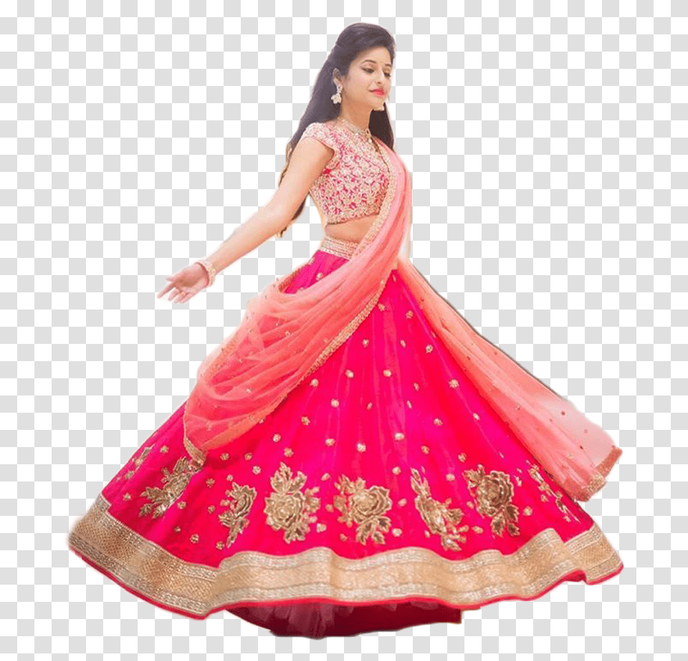 Pink Colour Lehenga Choli, Dress, Wedding Gown, Robe Transparent Png