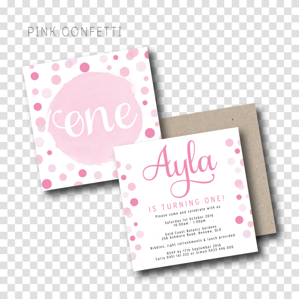 Pink Confetti Invitation Set Click Photography, Text, Business Card, Paper Transparent Png