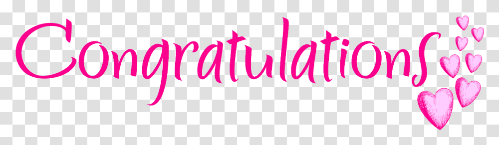 Pink Congratulations, Calligraphy, Handwriting, Label Transparent Png
