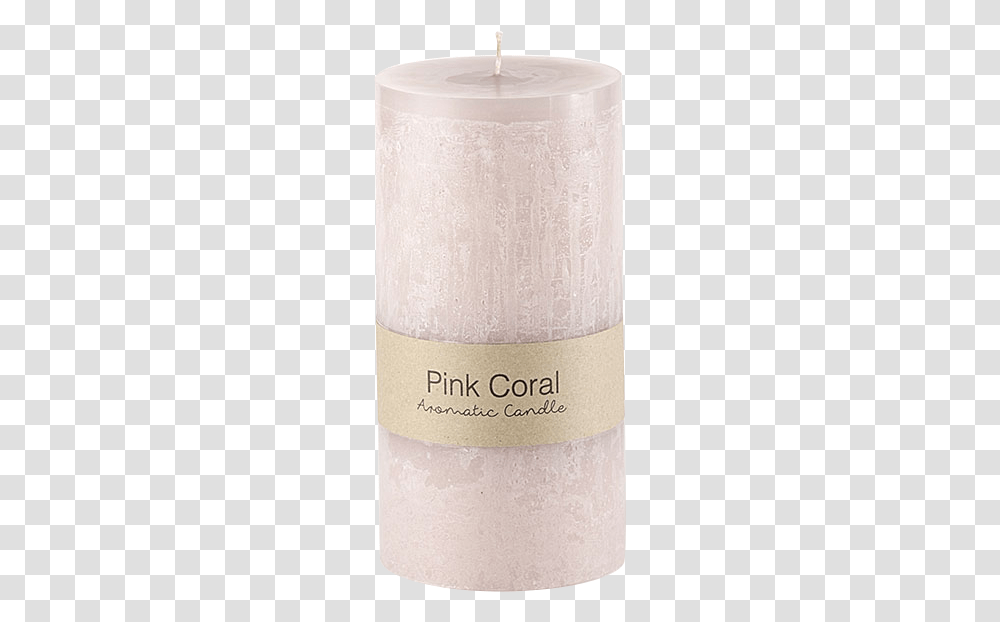Pink Coral Pillar Candle By Bd Edition I Unity Candle, Bottle, Powder, Wedding Cake, Dessert Transparent Png