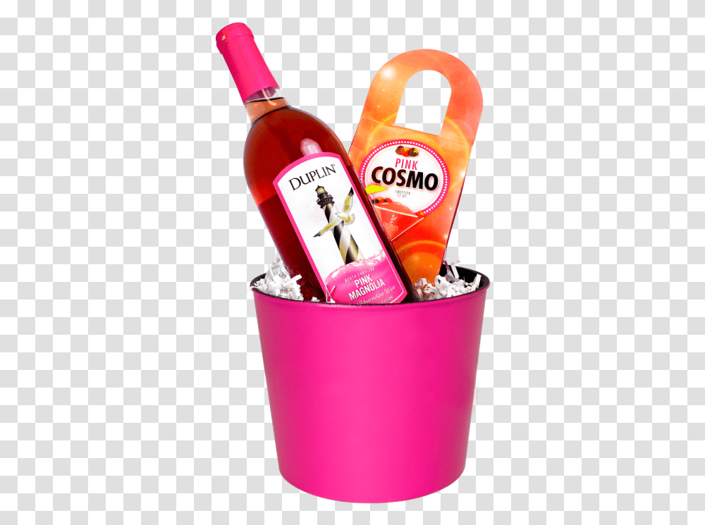 Pink Cosmo Sweetzer Gift Basket Lovely, Food, Ketchup, Bottle, Beverage Transparent Png