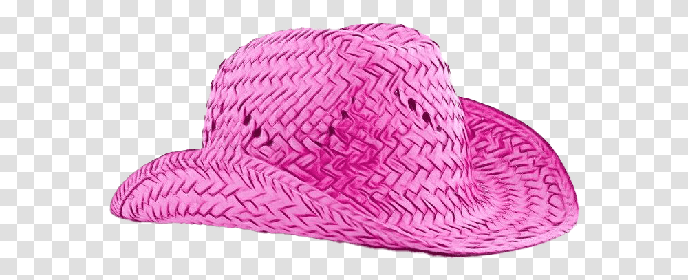 Pink Cowboy Hat Background Clothing, Cushion, Rug, Cap, Toy Transparent Png