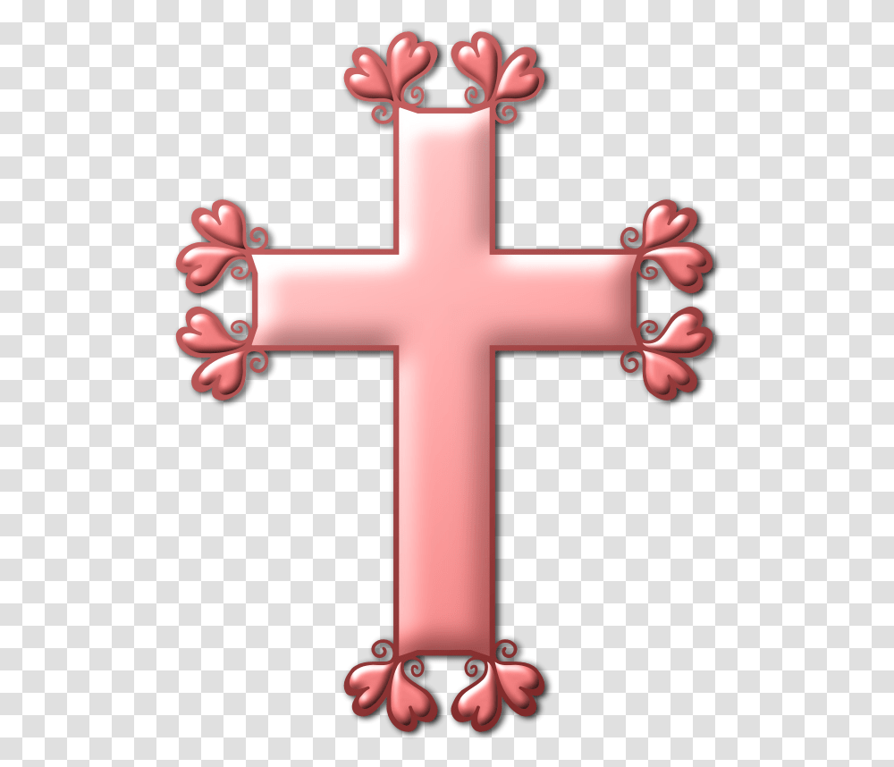 Pink Cross, Crucifix Transparent Png