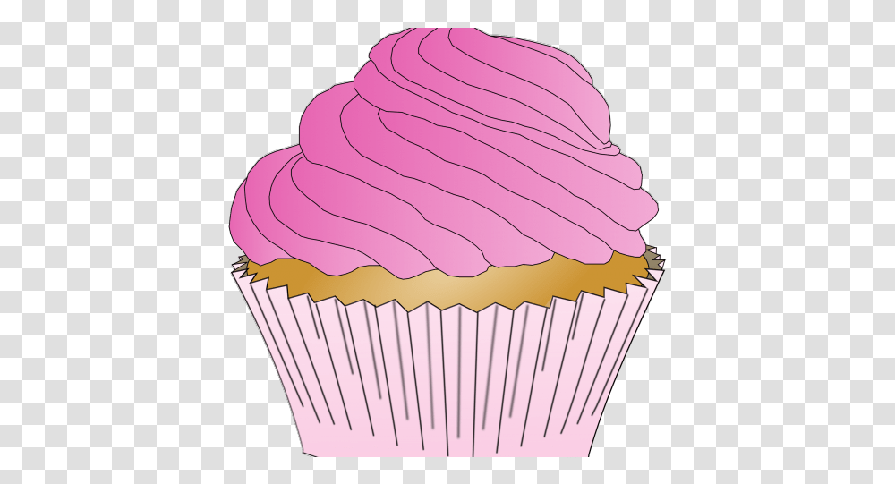 Pink Cupcake Clip Art, Cream, Dessert, Food, Creme Transparent Png