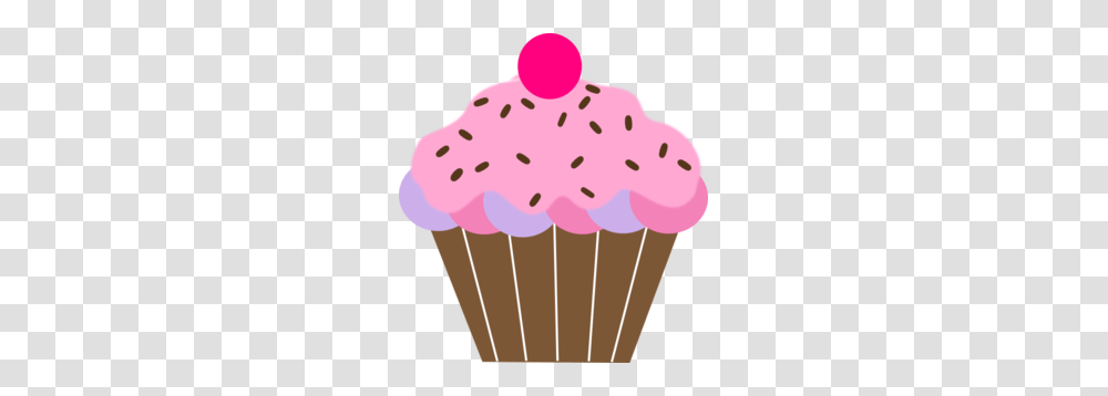 Pink Cupcake Clip Art, Cream, Dessert, Food, Creme Transparent Png