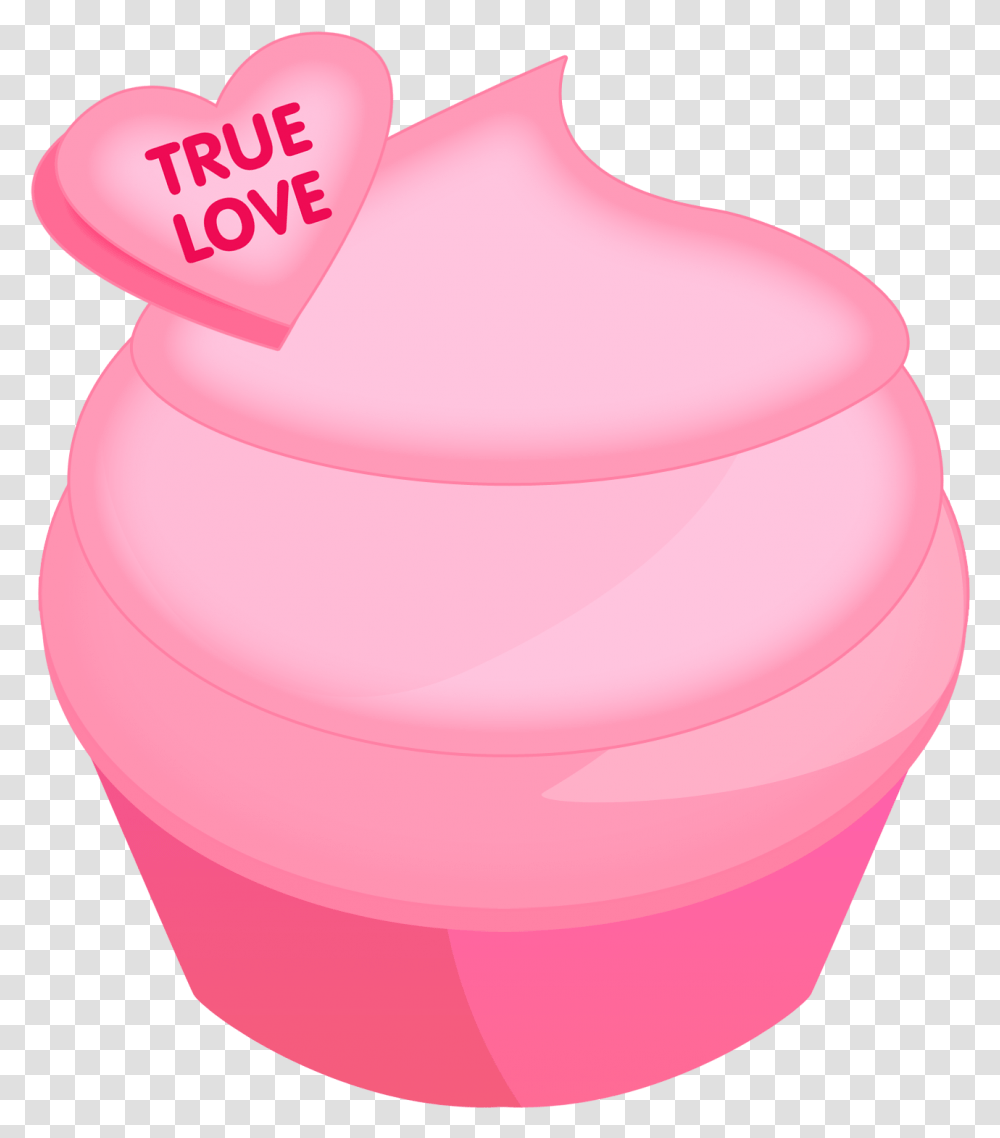 Pink Cupcake Clipart Pink Valentines Day Clipart, Sweets, Food, Confectionery, Birthday Cake Transparent Png