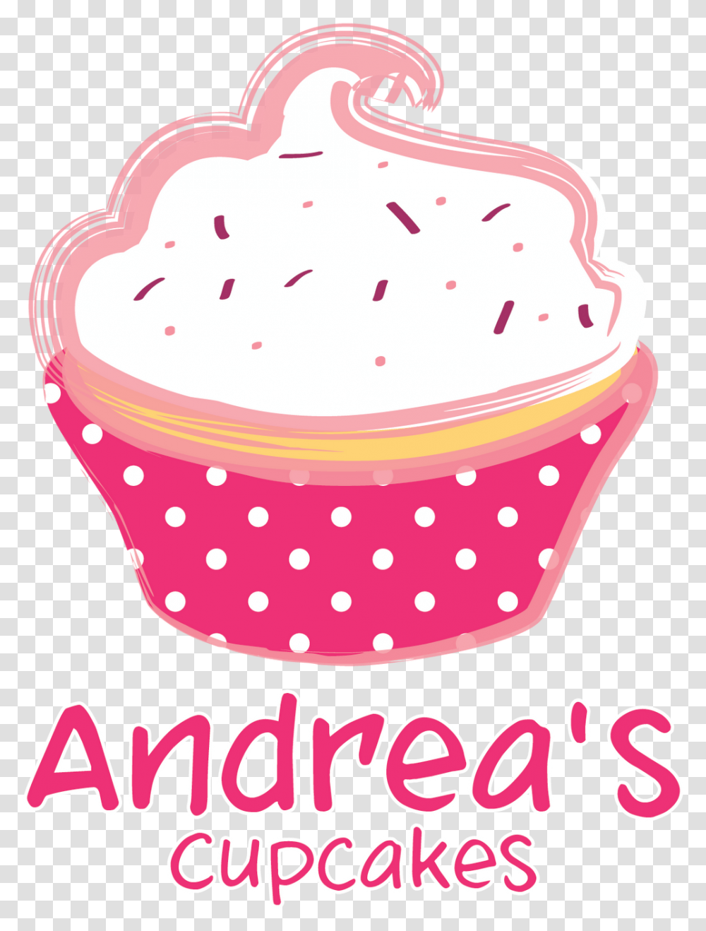 Pink Cupcake Logo, Cream, Dessert, Food, Creme Transparent Png